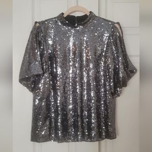 Ann Taylor  Sequined Top Medium